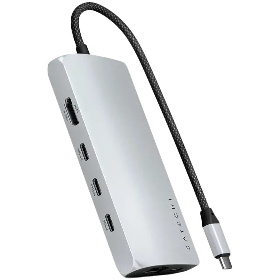 photo 1 - SATECHI  Multiport Adapter USB-C Multiport Adapter 8K with Ethernet V3 Сріблястий