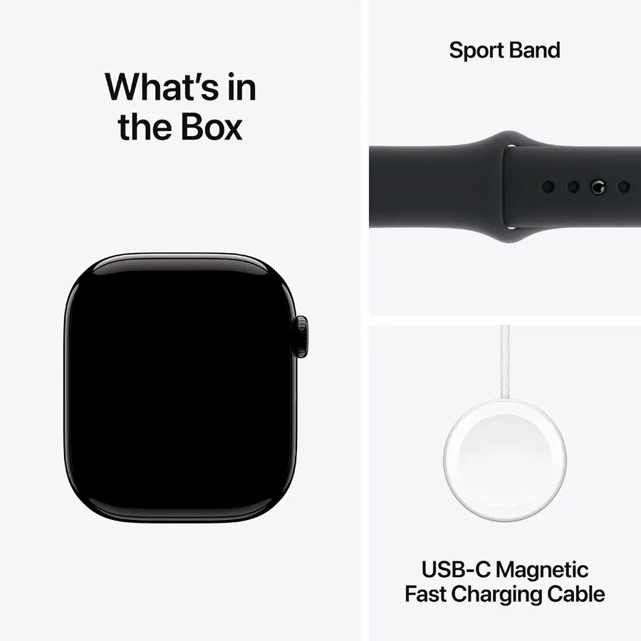 photo 10 - Apple Watch Series 10 GPS 46mm Jet Black Aluminium Case with Black Sport Band - S/M, Model A2999