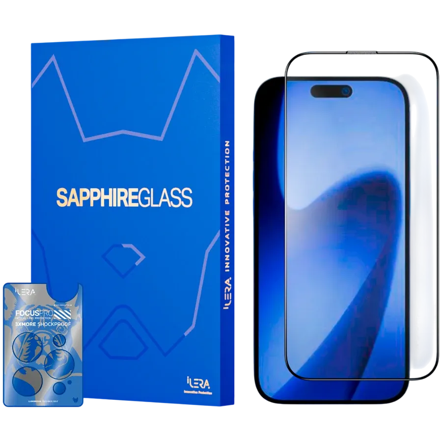photo 1 - Защитное стекло iLera Sapphire Ultra Glass для iPhone 17 Pro Max (ILSPDLPL17PRMX)