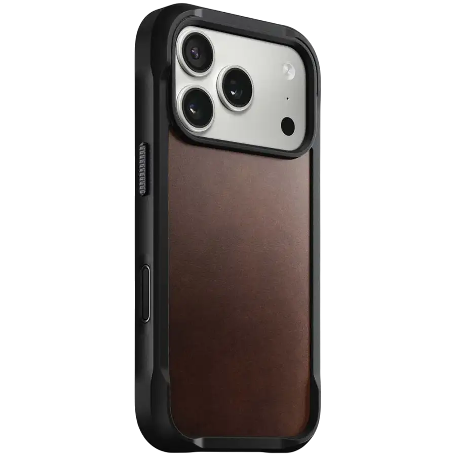 NOMAD Чохол Rugged Leather Horween with MagSafe Rustic Brown для iPhone 17 Pro – photo 3