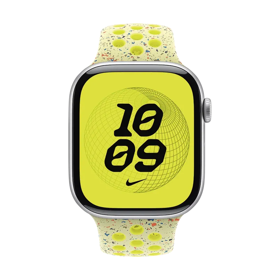 photo 3 - Apple 46mm Nike Sport Band Band Extension Nike Sport Band Volt Splash за Apple Watch 44 mmApple Watch 45 mmApple Watch 46 mmApple Watch 49 mm 44/45/46/49 mm