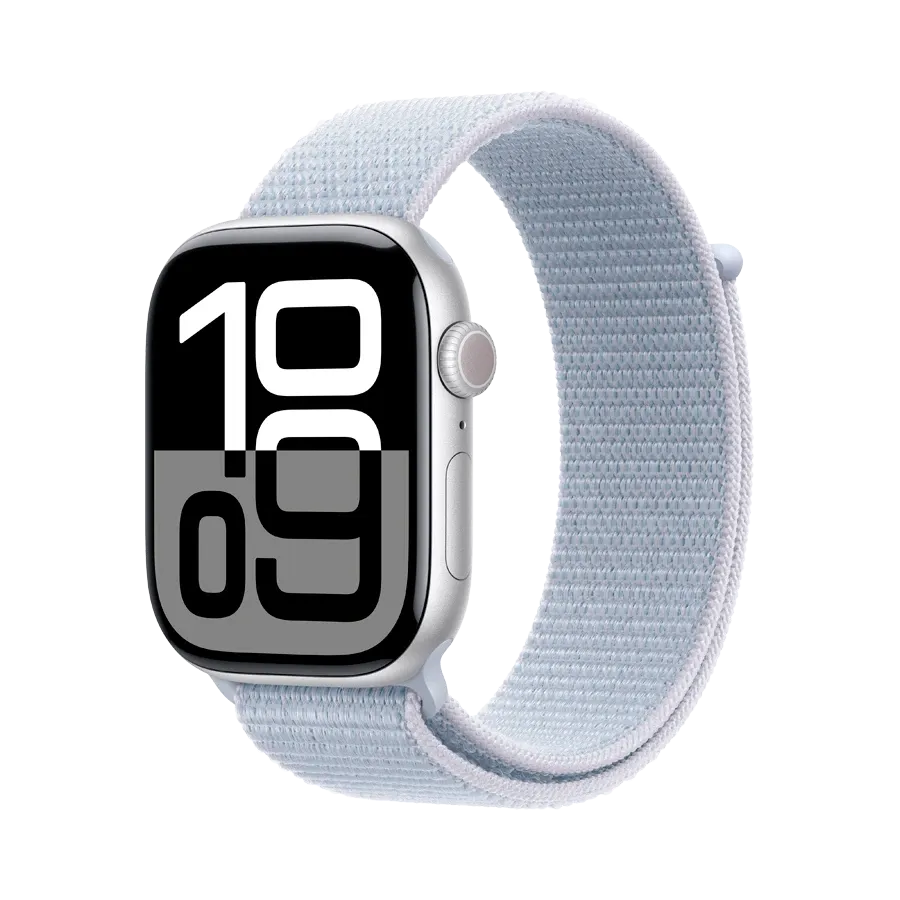 photo 1 - Apple Watch Series 10 GPS,  Blue Cloud Sport Loop, 42մմ, Արծաթագույն