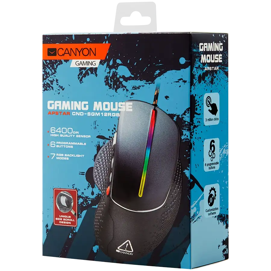 CANYON Apstar GM-12 Игровая мышь, Тёмно-серый – photo 3