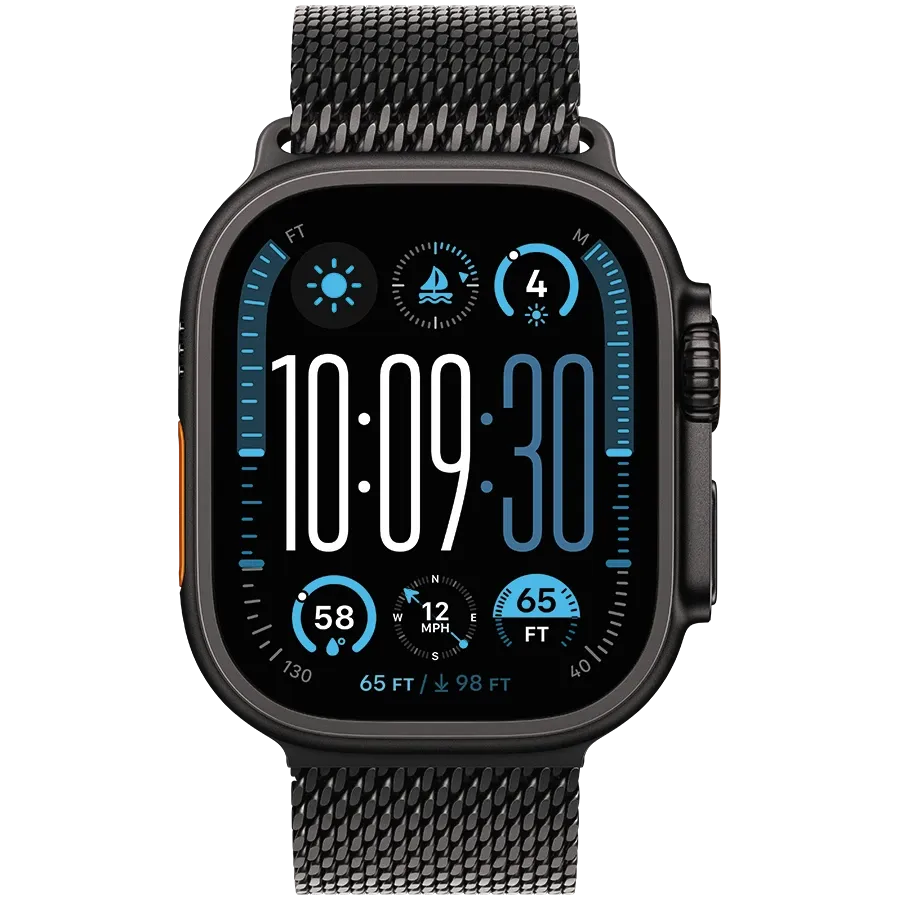 photo 2 - Apple 49mm Milanese Loop Band for Apple Watch 44/45/46/49 mm, Size S, Black