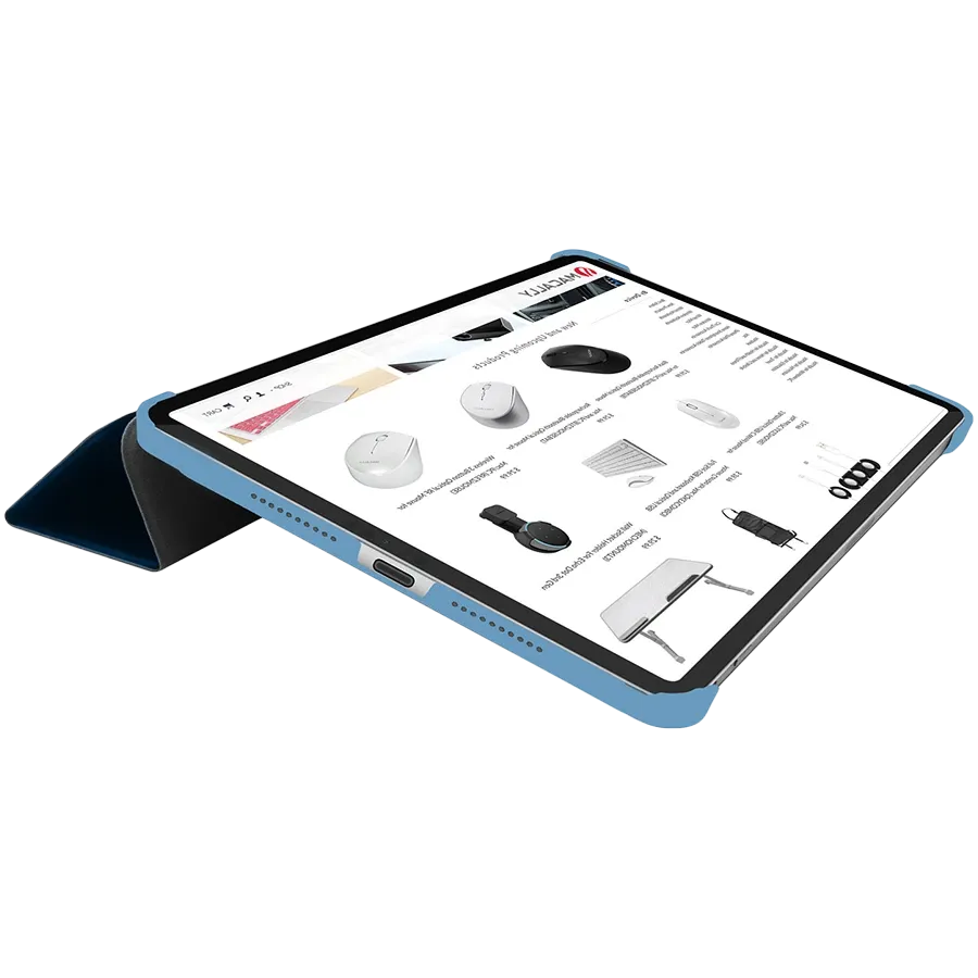 photo 3 - Обложка Smart Folio MACALLY Bookstand Синяя для iPad mini (6-го поколения)