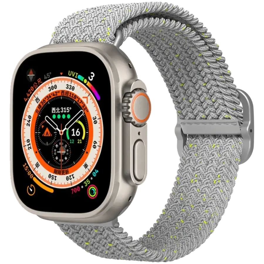 RHINOSHIELD Braided Strap Удлинитель ремешка для Apple Watch 42/44/45/49 mm, Stone Gray – photo