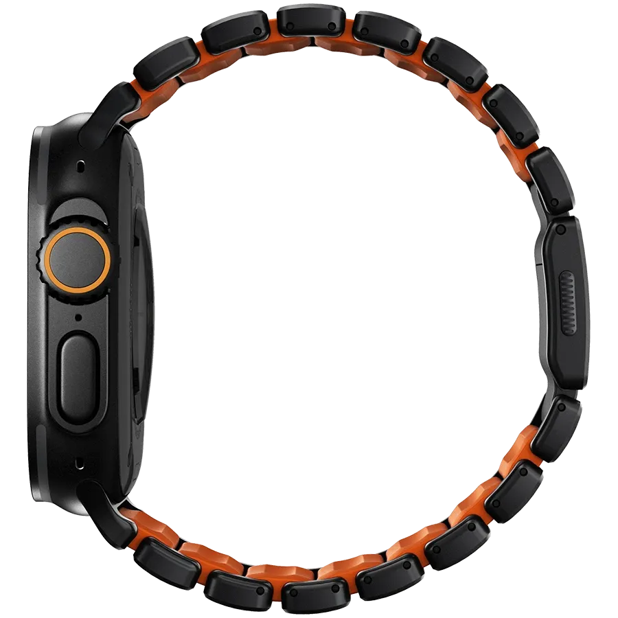 photo 2 - NOMAD Stratos Band for Apple Watch 46/49 mm, Black Hardware/Ultra Orange