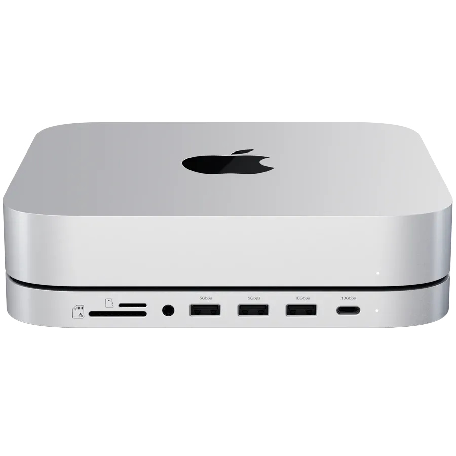 photo 6 - Підставка-док-станція Satechi Mini Stand & Hub with NVMe SSD Enclosure Silver (ST-GMMSHS)