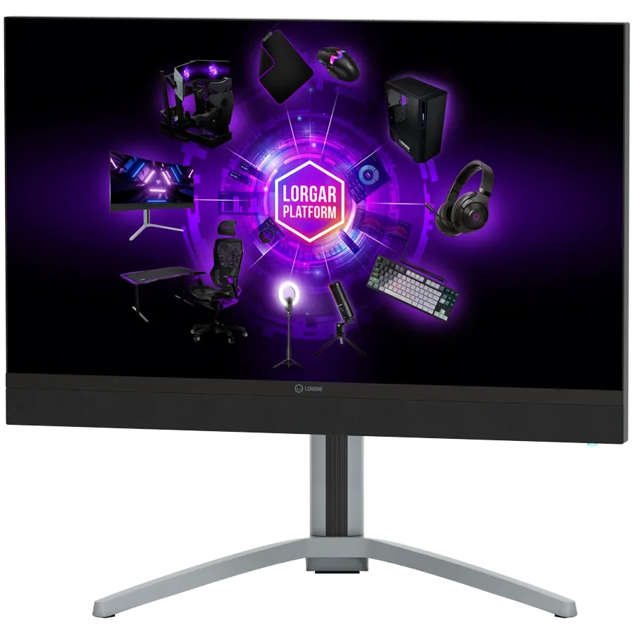 ЖКИ-монитор LORGAR(27.0", 3840x2160, Fast IPS, 1 000 : 1, 1 000 000 : 1(DCR), 178/178, 1мс, DisplayPort/HDMI 2.1/USB (A)/USB (B)/USB (C)/Наушники, MM) Молочно-серый/черный – photo 3