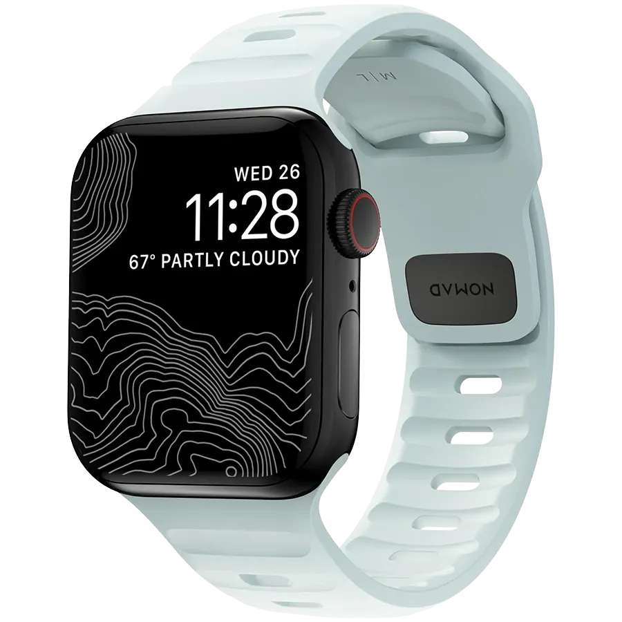 photo - Curea NOMAD Sport Strap pentru Apple Watch 38/40/41 mm, Icy Blue Glow