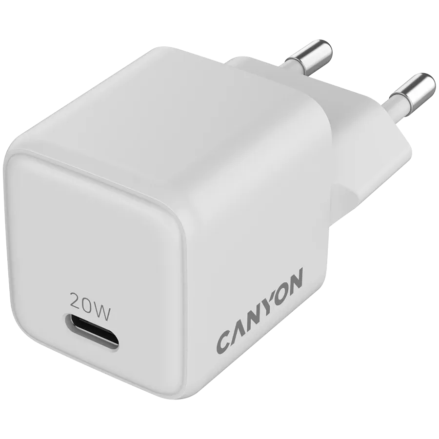photo 4 - Qidalanma adapteri CANYON CU20C USB-C/USB-C, 20 Vt, Ağ