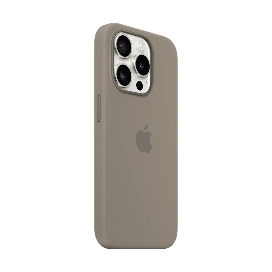 photo 2 - Silikon qoruyucu örtük Apple MagSafe ilə iPhone 15 Pro üçün, Clay