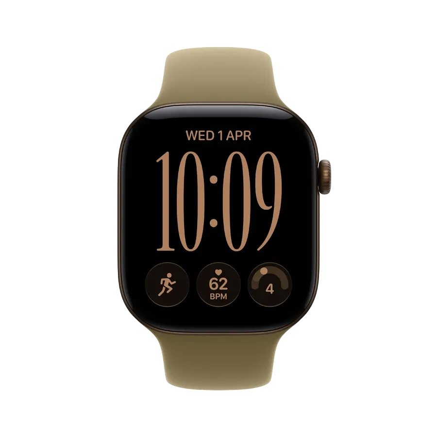 Apple Watch Series 12 GPS,  Olive Sport Band, M/L, 46мм, Dark Bronze – photo 2