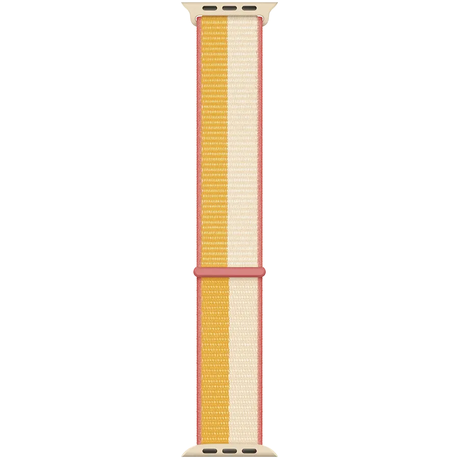 photo 2 - Apple 45mm Sport Loop - Regular Band for Apple Watch 42/44/45 mm, Maize/White