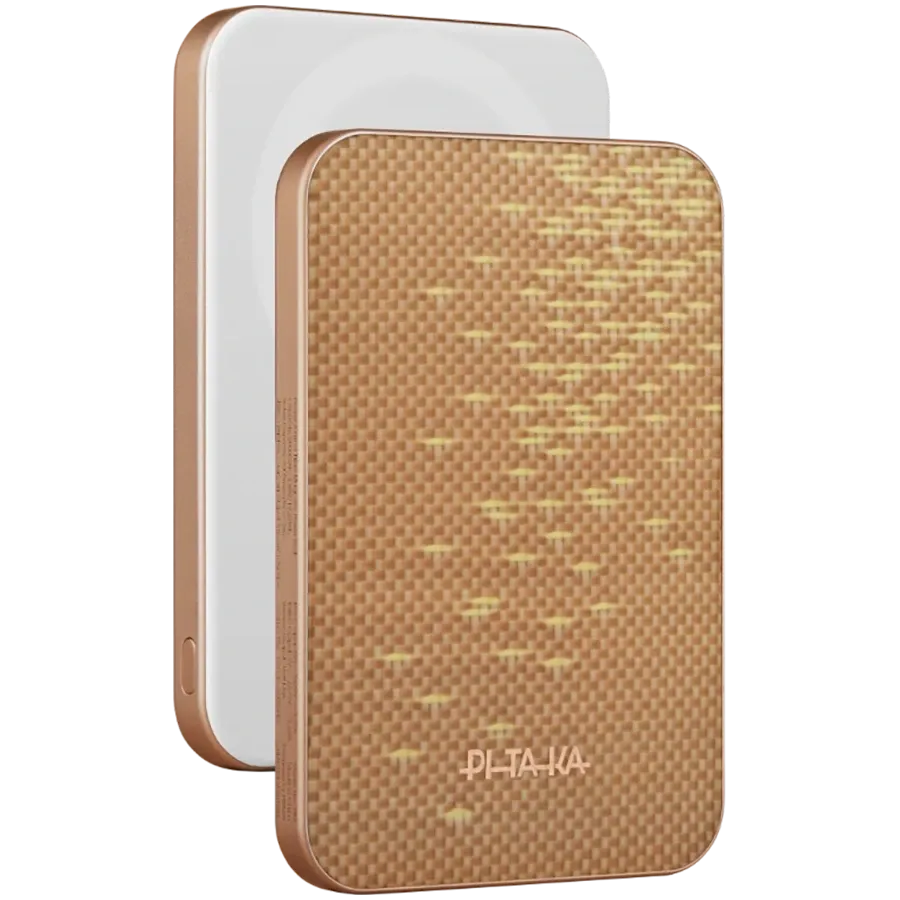 photo 3 - Baterie externă PITAKA Qi 2, 5000 mAh, Golden Glint