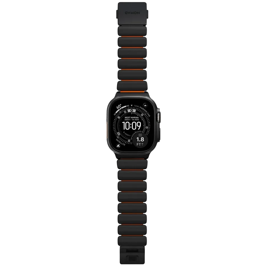 photo 4 - NOMAD Band Extension Stratos Band Black Hardware/Ultra Orange за Apple Watch 44 mmApple Watch 45 mmApple Watch 46 mmApple Watch 49 mm 46/49 mm
