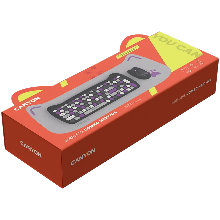 photo 6 - CANYON HSET-W6 Клавиатура, Фиолетовый