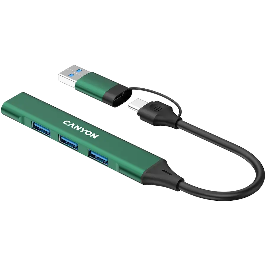 Adaptor multiport CANYON USB-C DS-02, Green – photo 5