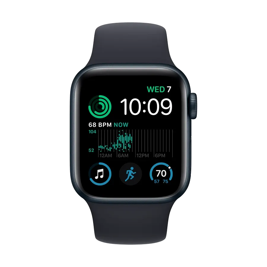 photo 2 - Apple Watch SE GPS Gen.2, 40mm, Sport Band "Midnight", Midnight