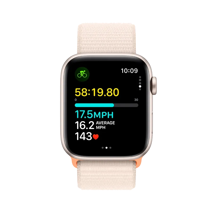 photo 6 - Apple Watch SE GPS Gen.2 (2023), 44mm, İdman bilərziyi "Starlight", Starlight