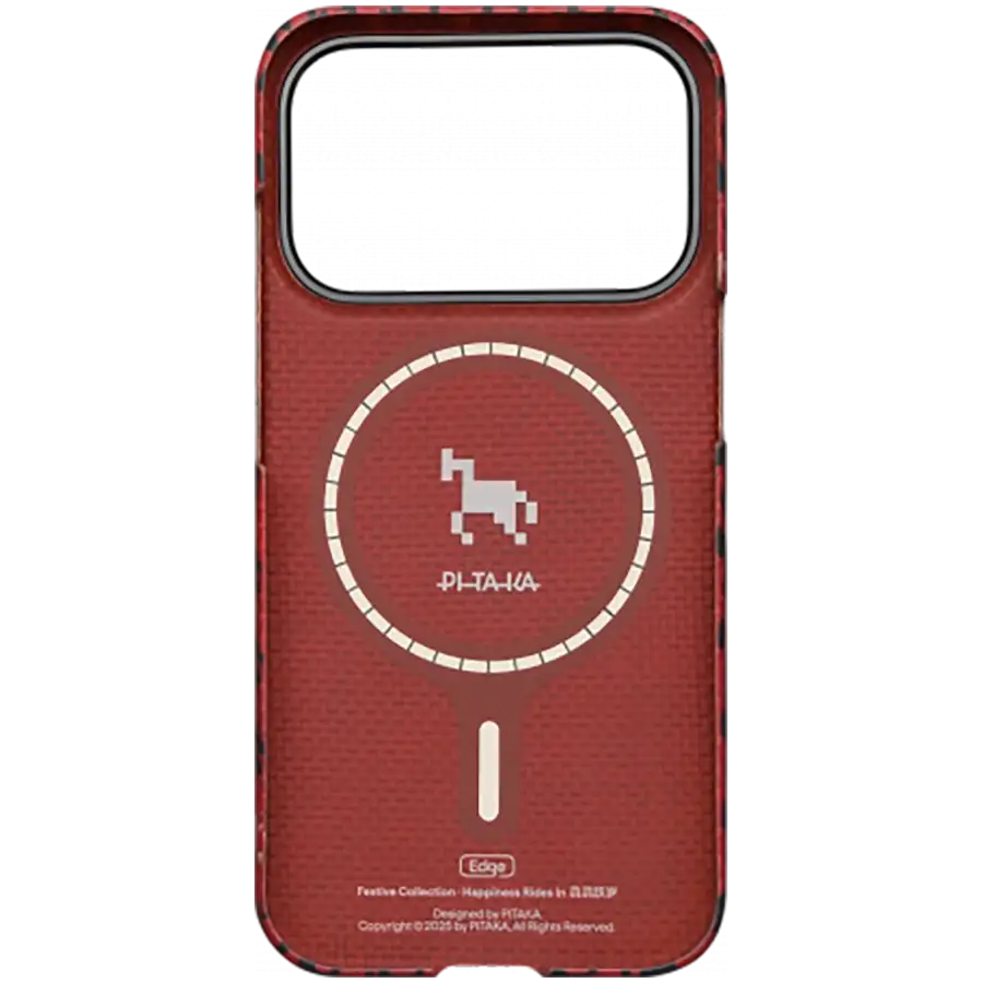 PITAKA Чехол Happiness Rides с MagSafe Maroon для iPhone 17 Pro Max – photo 2