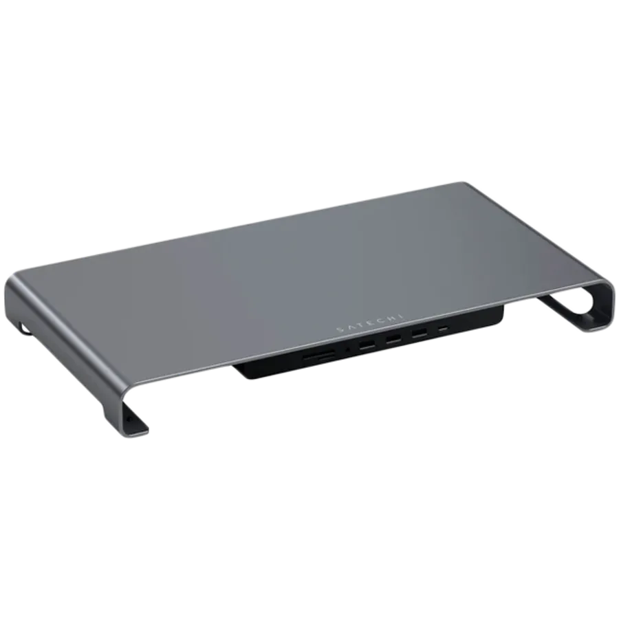 photo 1 - Підставка для iMac або монітору SATECHI Aluminum USB-C Monitor Stand Hub XL, Space Gray (ST-UCSHXLM)