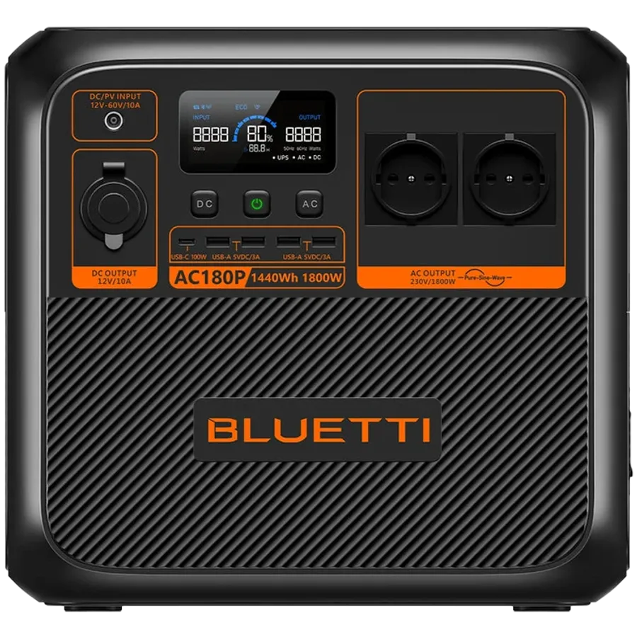 Портативная зарядная станция Bluetti AC180P / 1800 Вт / 1440 Вт⋅ч / LiFePO4 – photo