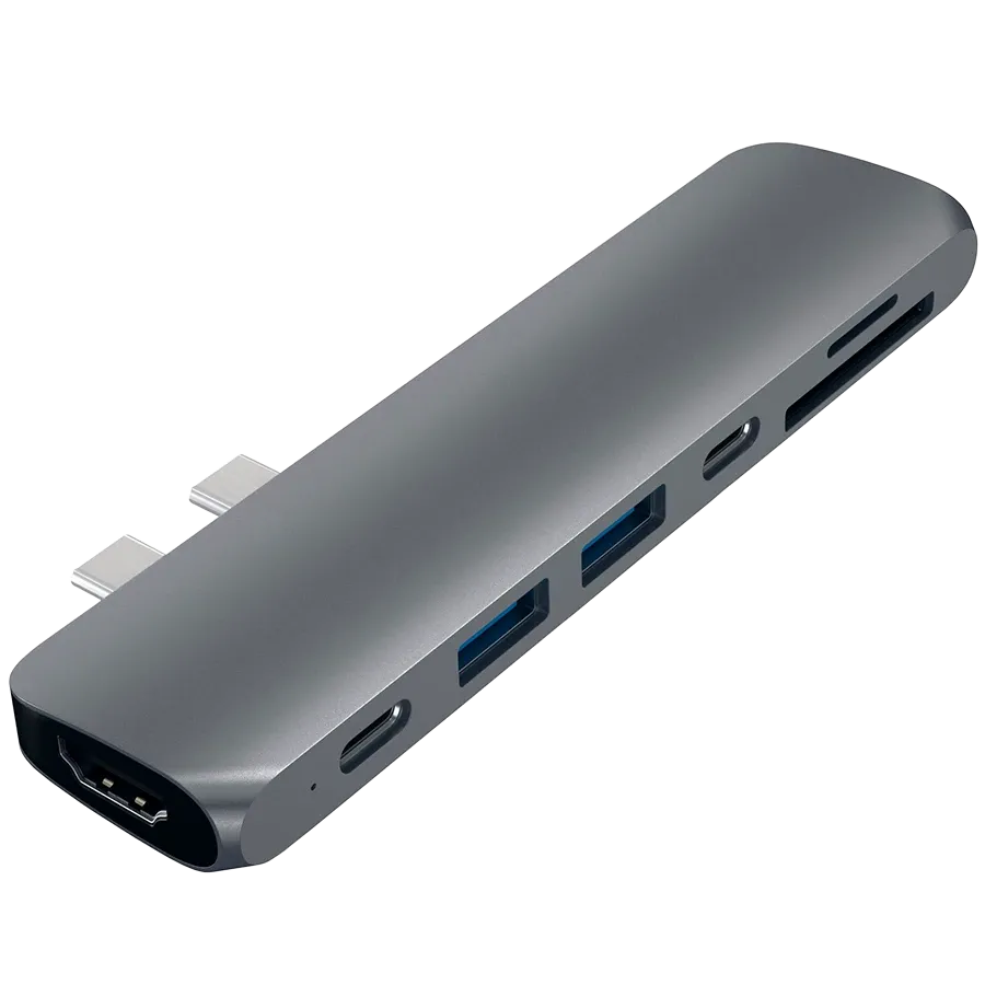 photo 2 - SATECHI Aluminum Type-C Pro Hub Adapter, Space Gray