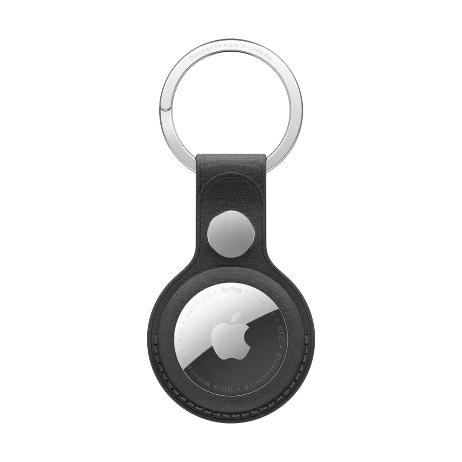 photo - Apple for AirTag, BlackFineWoven Key Ring
