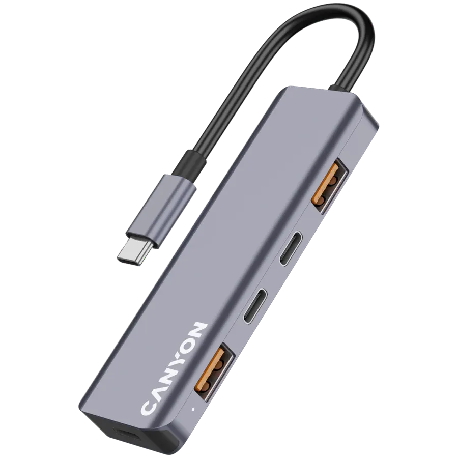 photo 3 - Многопортовый адаптер CANYON DS-18 USB, Серый