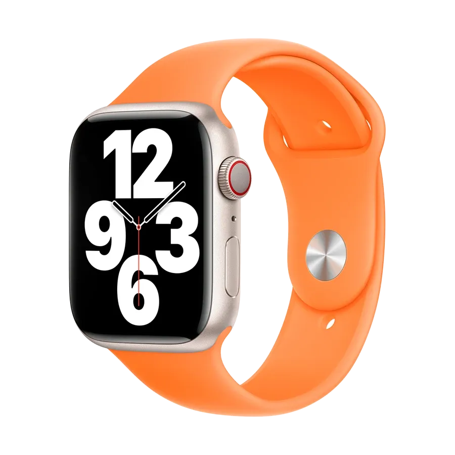 photo 2 - Apple 45mm Sport Band Band  for Apple Watch 42/44/45/49 mm, Bright Orange