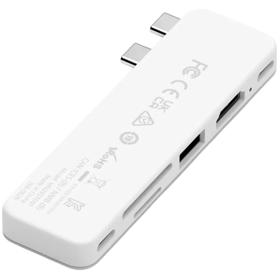 Многопортовый адаптер Satechi Snap USB‑C 6-в-1 для MacBook Neo, Серебристый – photo 4