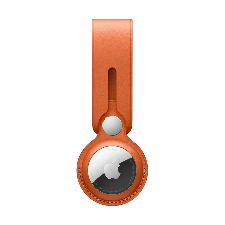 photo - AirTag Leather Loop - Saddle Brown