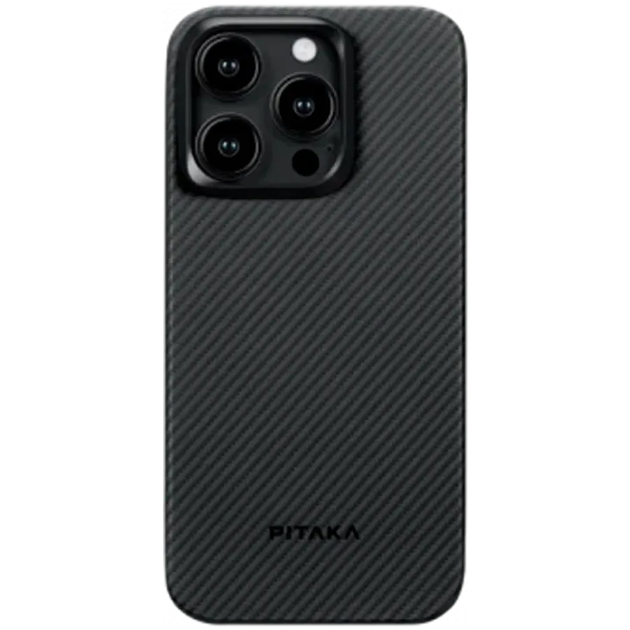 photo 1 - PITAKA Case MagEZ Case 4 with MagSafe Black/Gray for iPhone 15 Pro