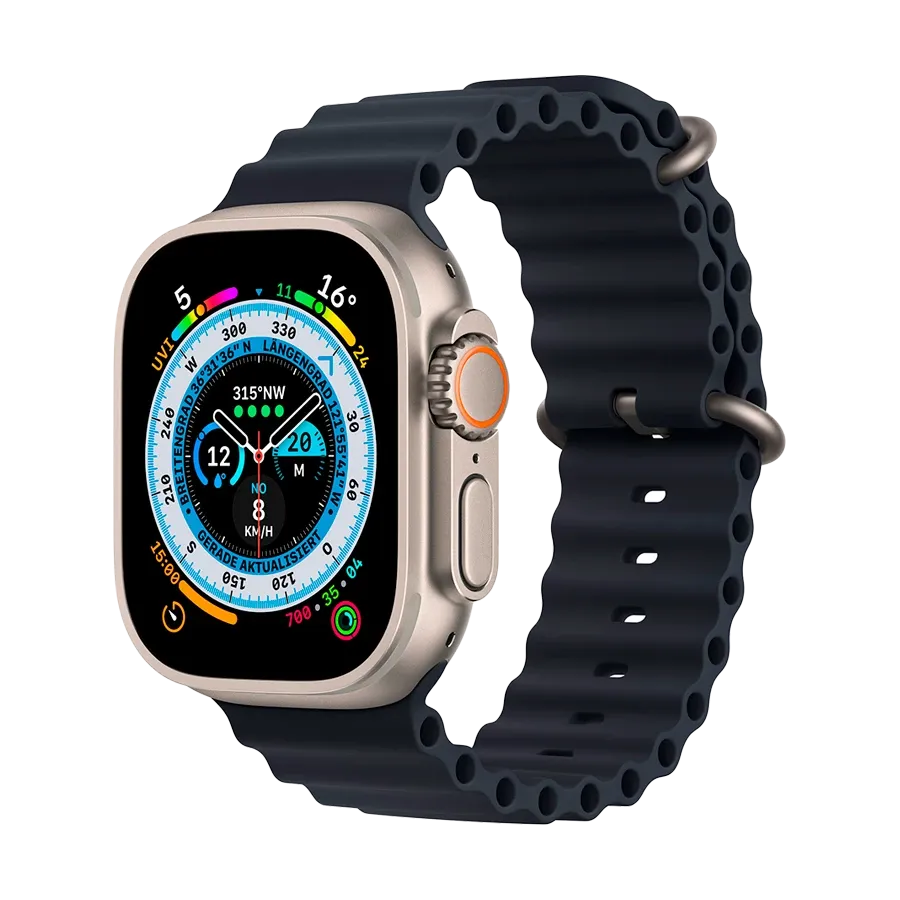 photo 2 - Apple Ocean Band Extension Ремешок для Apple Watch 44/45/49 mm, Тёмная ночь