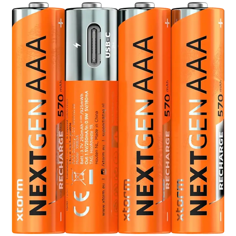 Baterii reîncărcabile AAA Xtorm cu USB-C, 4 buc. – photo 1