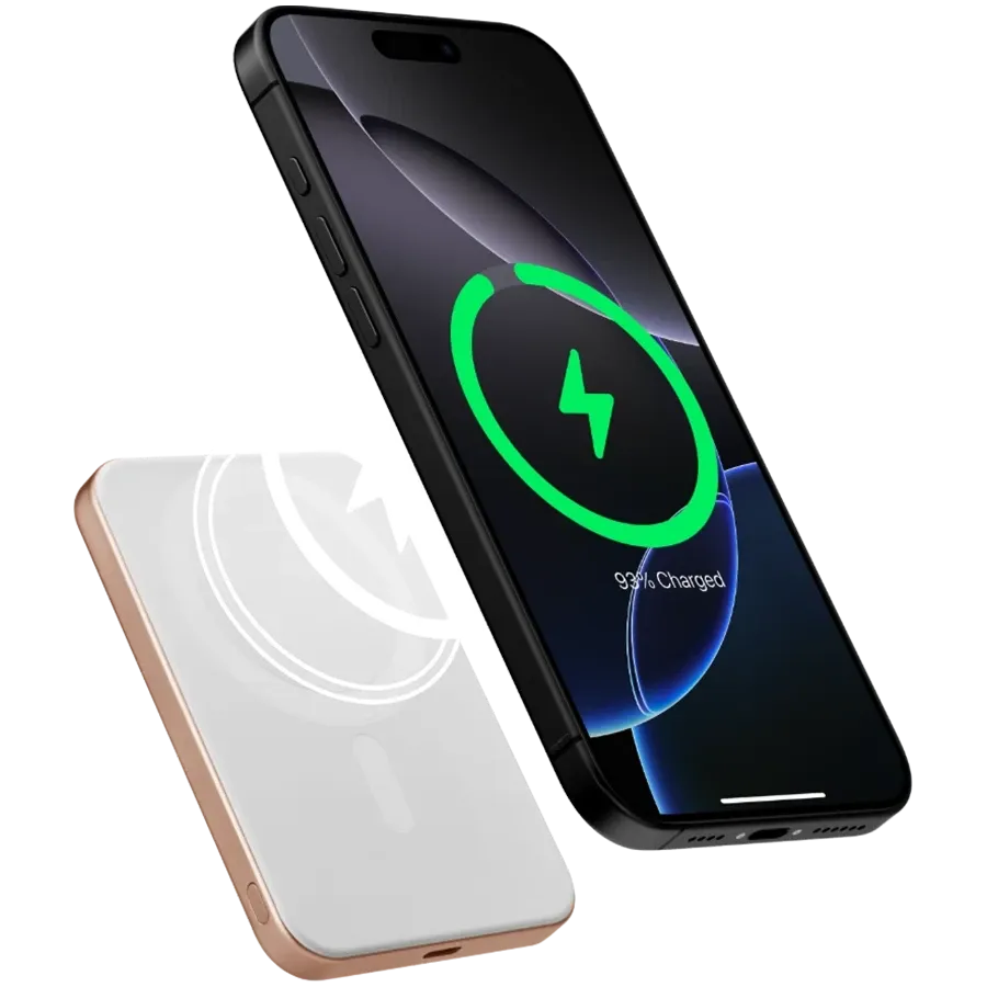 photo 4 - Baterie externă PITAKA Qi 2, 5000 mAh, Golden Glint