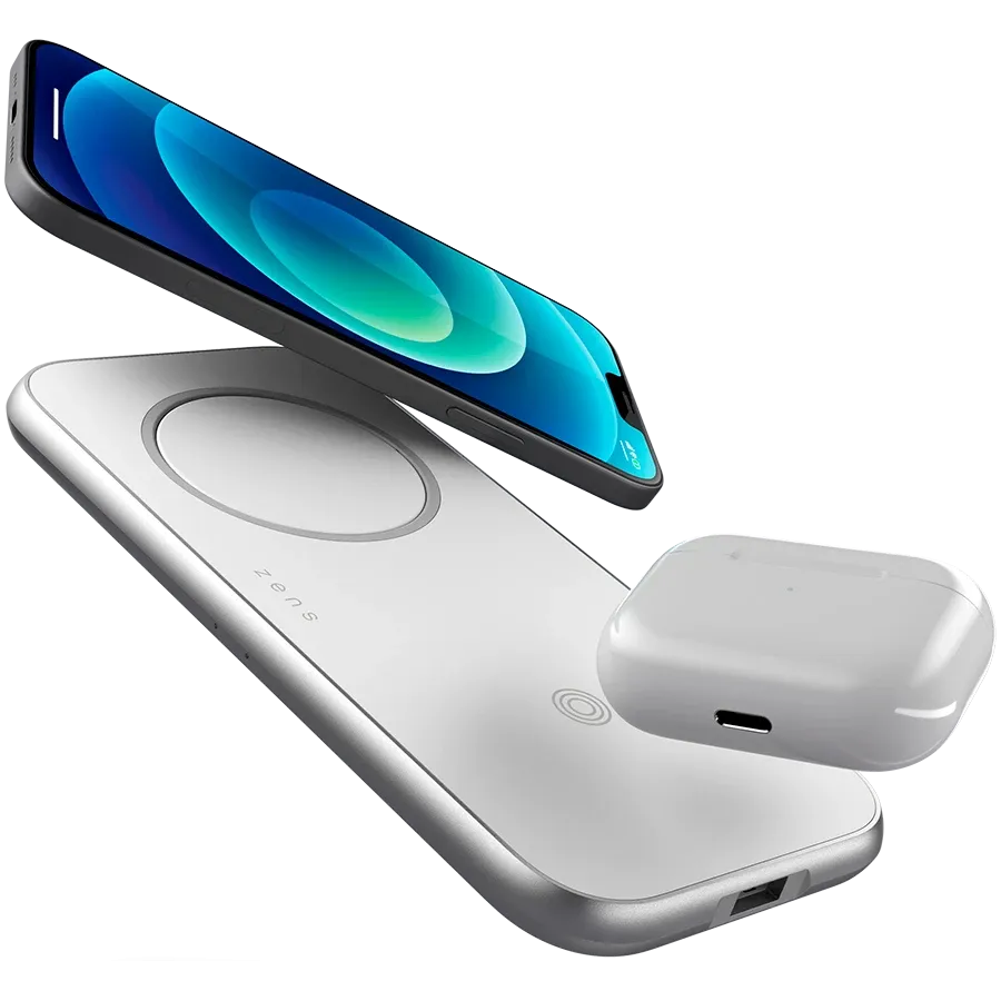 photo 4 - Беспроводное зарядное устройство ZENS, 45 Вт, Серебристый