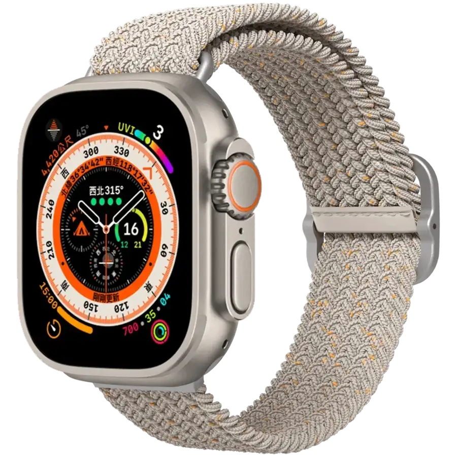 RHINOSHIELD Braided Strap Бауды ұзарту үшін Apple Watch 42/44/45/49 mm, Warm Sand – photo
