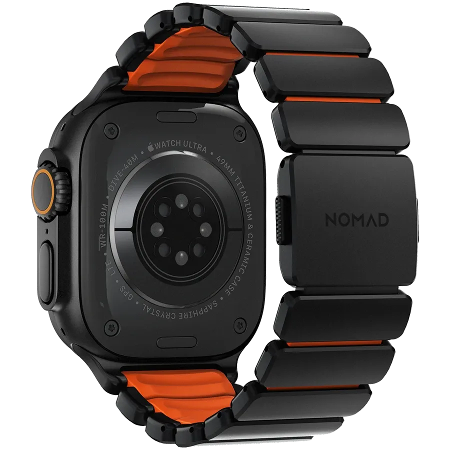 photo 3 - NOMAD Stratos Band for Apple Watch 46/49 mm, Black Hardware/Ultra Orange
