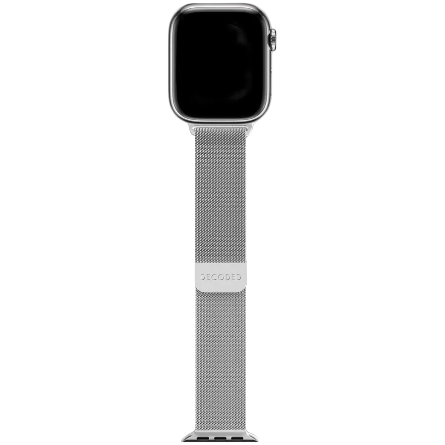 photo 2 - DECODED Stainless Steel Traction Strap for Apple Watch 38/40/41 mm, Silver