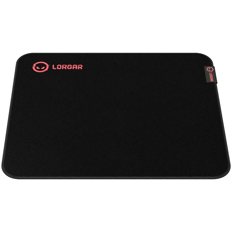 photo 4 - LORGAR Jacquard mousepad with red rubber, Чёрный