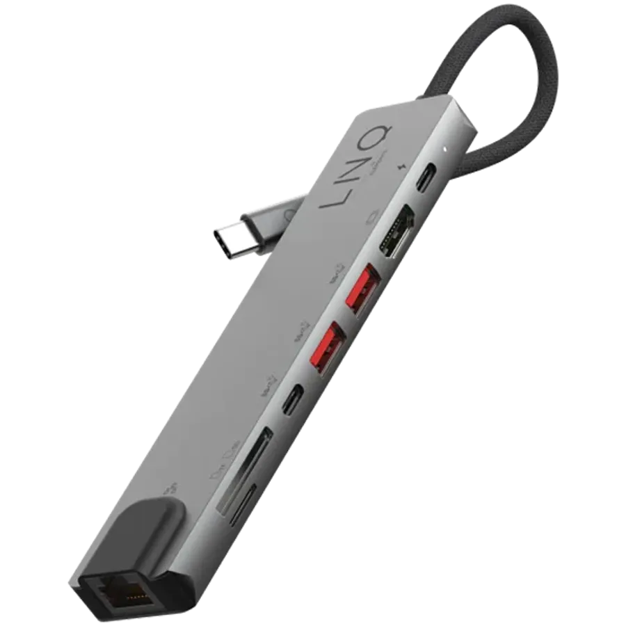photo 1 - LINQ 8in1 PRO USB-C Multiport Hub, Gray
