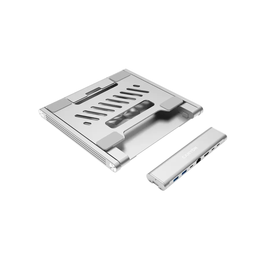 photo 2 - Подставка CANYON для ноутбука с адаптером, Серый