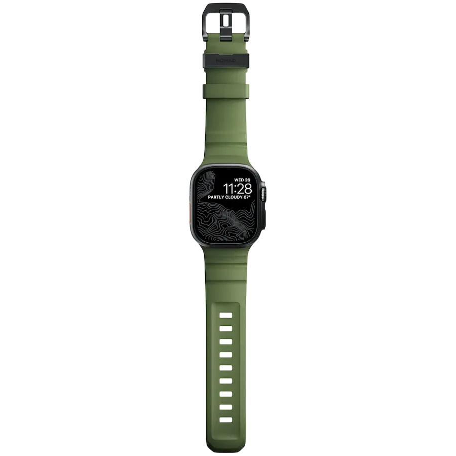 photo 4 - NOMAD Band for Apple Watch 42/44/45/46/49 mm, Forest/Black