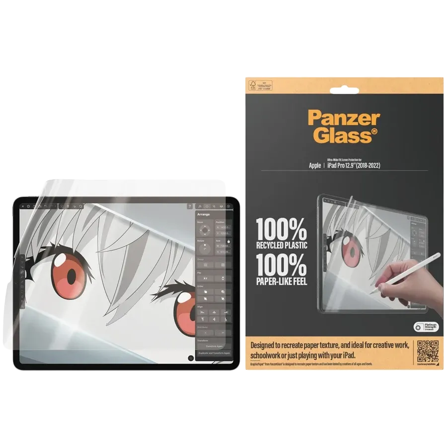 photo 1 - PANZERGLASS Protective Film  for iPad Pro 12.9GraphicPaper Screen Protector. Ultra-Wide Fit