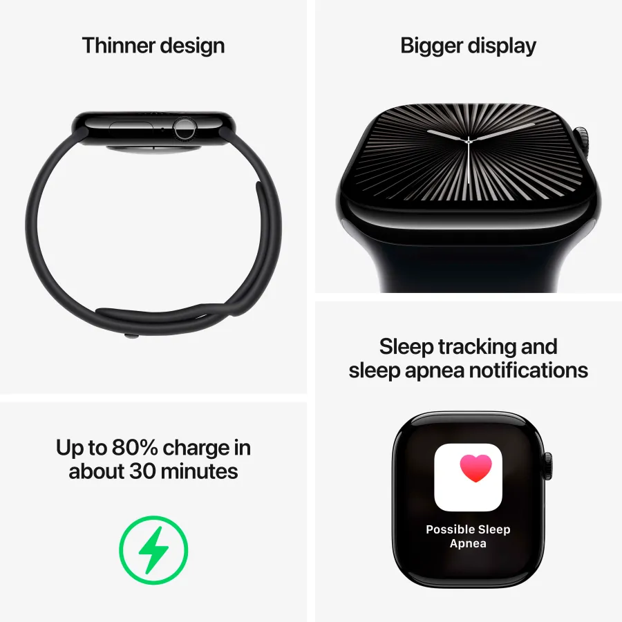 photo 3 - Apple Watch Series 10 GPS 46mm Rose Gold Aluminium Case with Light Blush Sport Band - S/M, Model A2999