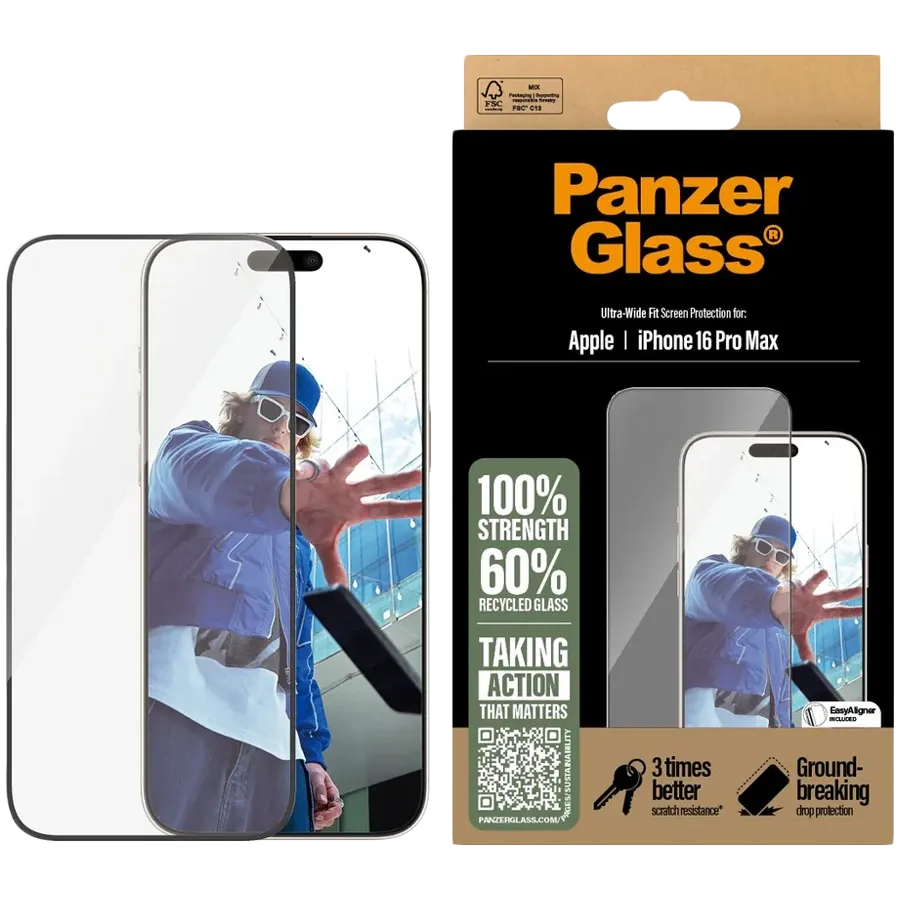 photo 1 - Захисне скло PanzerGlass для iPhone 16 Pro Max | Ultra-Wide Fit