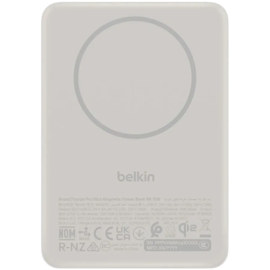 Портативное зарядное устройство BELKIN, 5000 мА·ч, Белый – photo 1