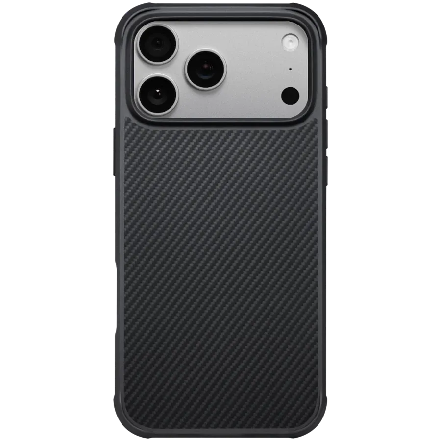 photo - PITAKA Защитный чехол Aramid UltraGuard с MagSafe Чёрный/Серый для iPhone 17 Pro